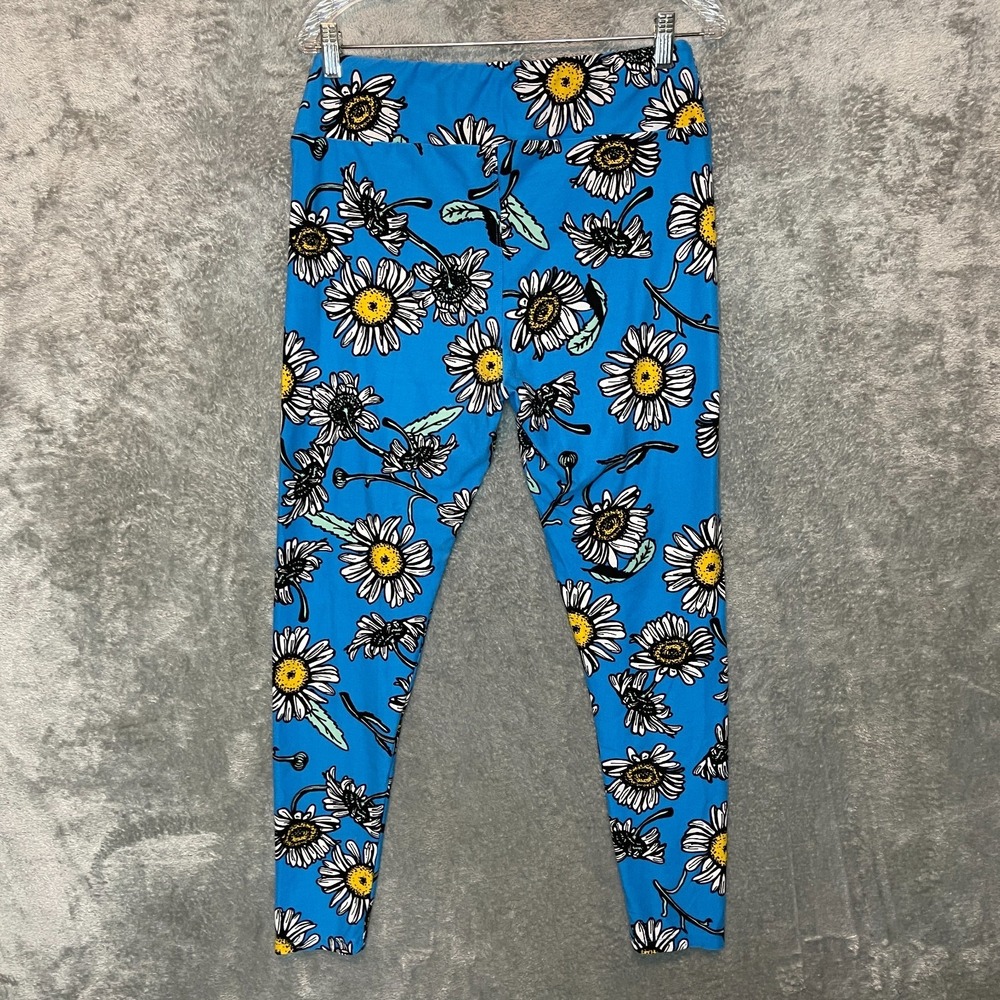 Lularoe Women Colorful Floral Artsy Stretch High Rise Tall Curvy Crop Legging OS - Picture 3 of 8